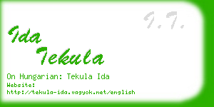 ida tekula business card